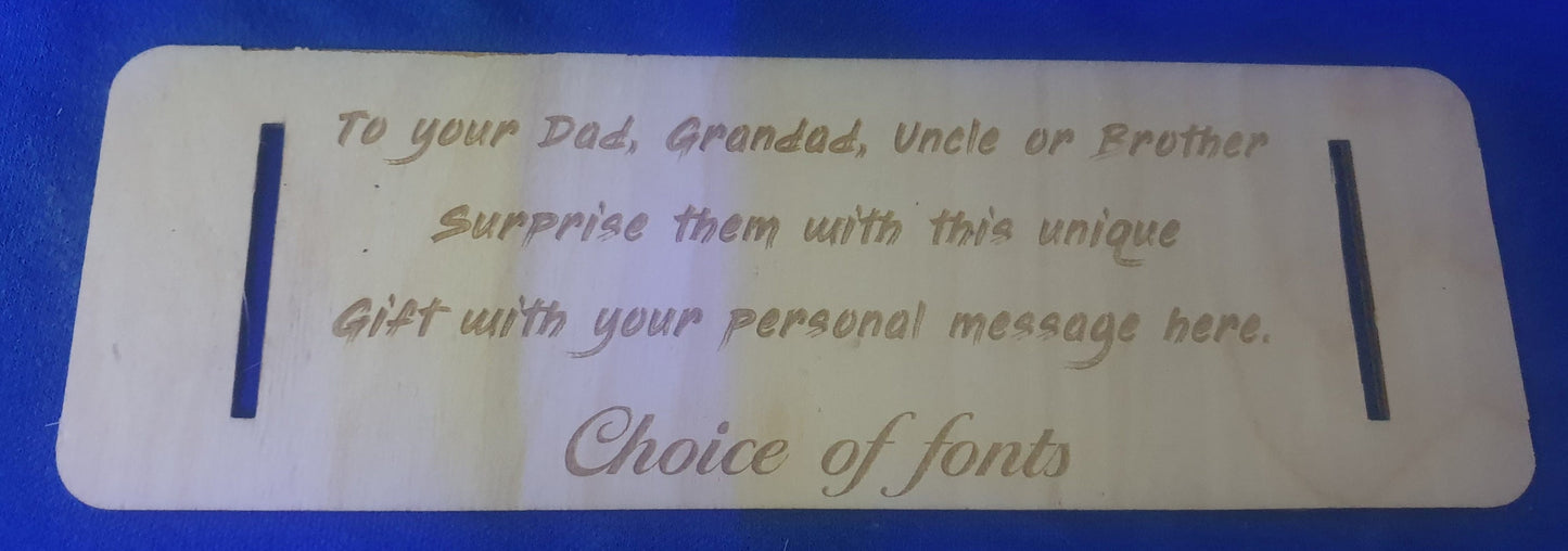 Personalised laser engraved saw - Best Dad / Grandad I / We ever saw. Father's Day / Easter / Birthday