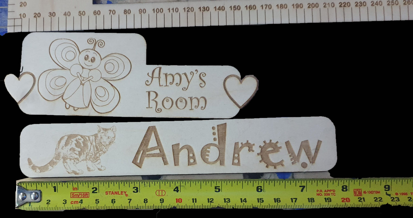 Personalised Children’s / Nursery / Baby Door Signs - laser engraved