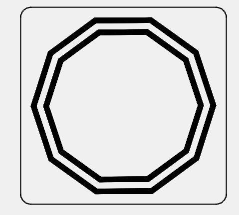 Gráfico Decágono Duplo Board - Radiesthesia and Radionics