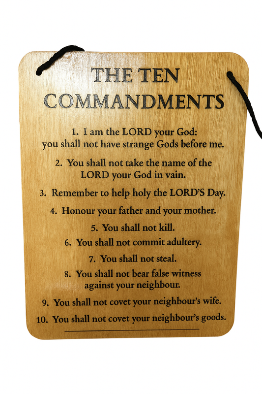 Christian quotes - The Ten Commandments - Laser Engraved