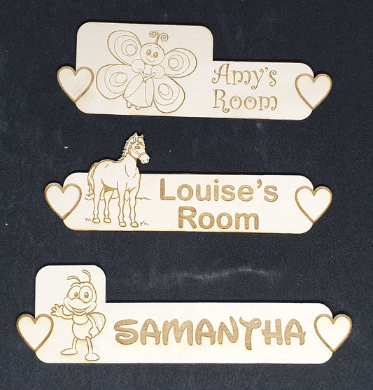 Personalised Children’s / Nursery / Baby Door Signs - laser engraved